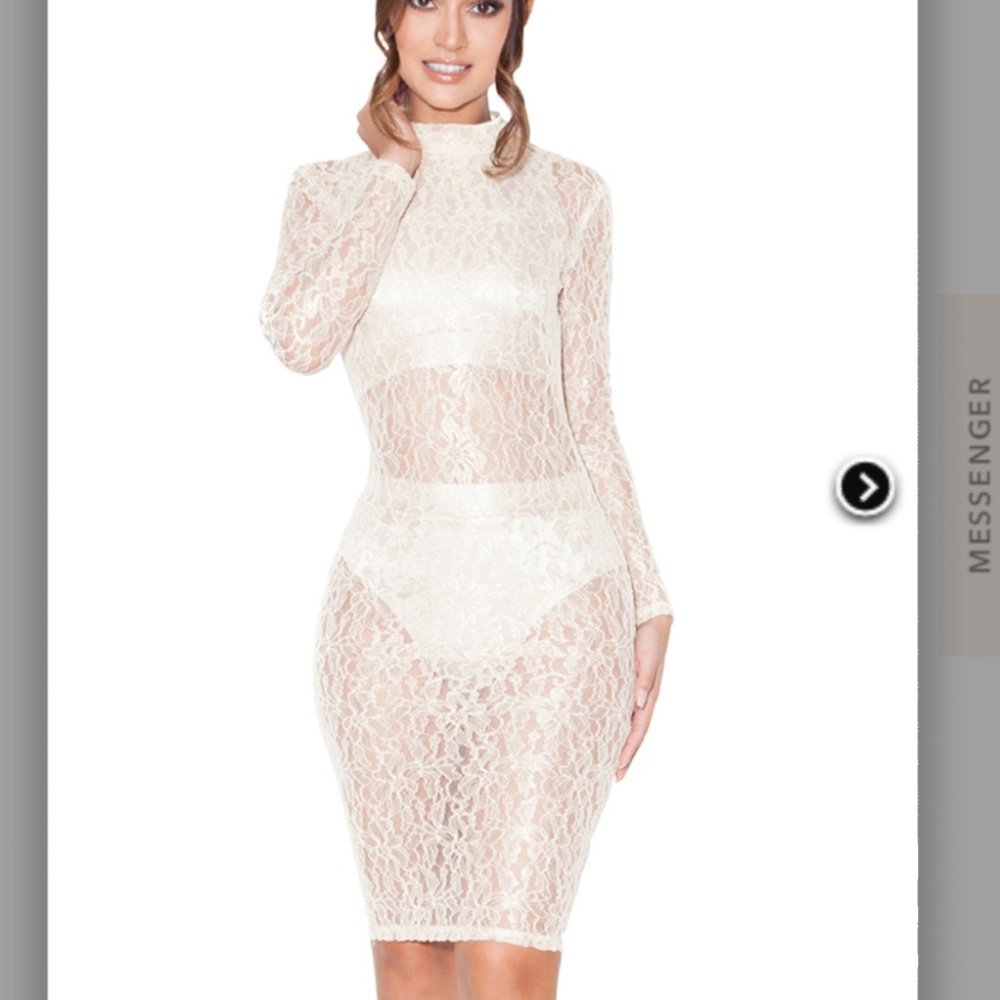 🍨Sexy NeFele house of CB lace dress🍧
